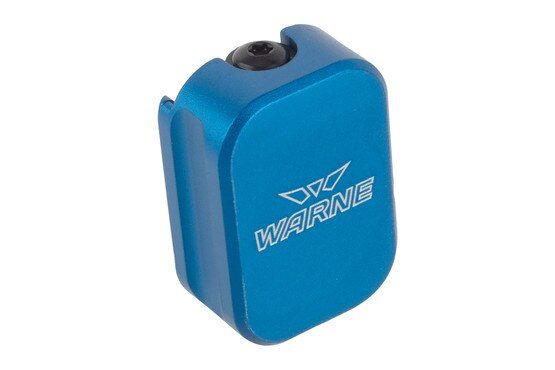 blue Warne Magazine Extension for Glock 22 adds 2 rounds of .40 caliber ammo to the capacity
